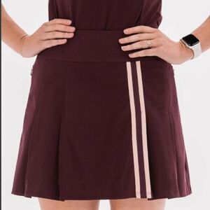 NWT Foray Golf Women’s Core Pleated Golf Tennis Skort Maroon Varsity - Size M